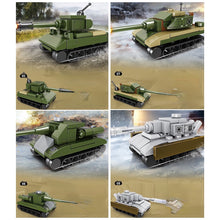 Load image into Gallery viewer, 461PCS Military WW2 Set Cheetah Tank Fighter L48 Chaser JS-2 Firefly M26 SU-100 Destroyer Model Toy Building Block Brick Gift Kids DIY Compatible Lego
