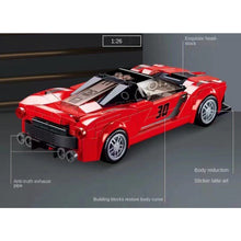 Load image into Gallery viewer, 262PCS MOC Technic Speed Red Super Racing Sports Car Figure Model Toy Building Block Brick Gift Kids DIY Compatible Lego
