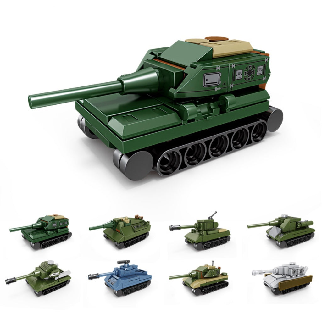 461PCS Military WW2 Set Cheetah Tank Fighter L48 Chaser JS-2 Firefly M26 SU-100 Destroyer Model Toy Building Block Brick Gift Kids DIY Compatible Lego