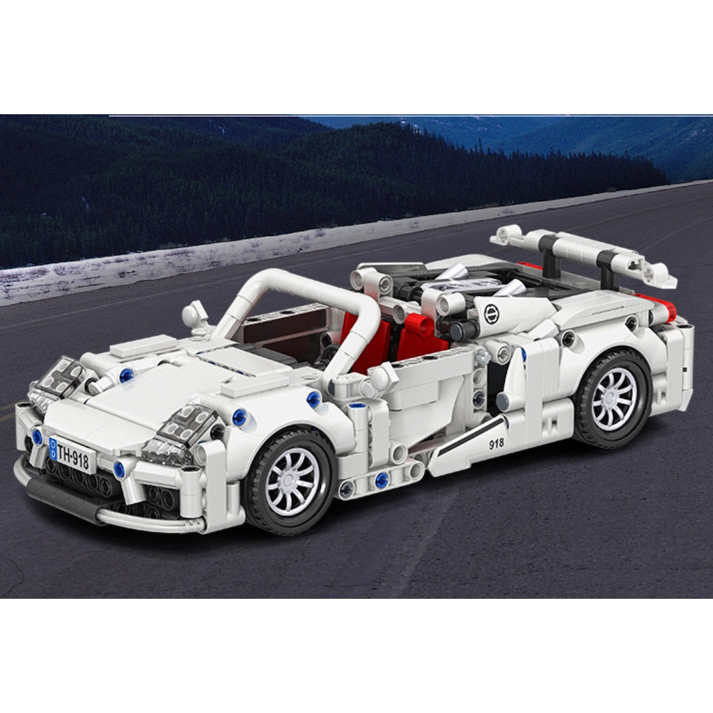 488PCS MOC Technic Speed Pull Back 918 Super Racing Sports Car Model Toy Building Block Brick Gift Kids DIY Compatible Lego 1:18