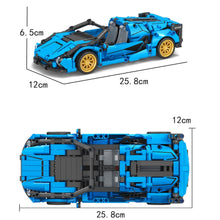 Load image into Gallery viewer, 398PCS MOC Technic Speed Pull Back Sian Super Racing Sports Car Model Toy Building Block Brick Gift Kids DIY Compatible Lego 1:18
