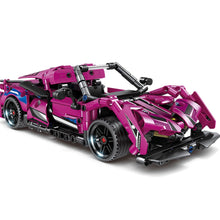 Load image into Gallery viewer, 503PCS MOC Technic Speed Purple Racing Sports Car Pull Back Model Toy Building Block Brick Gift Kids DIY Compatible Lego
